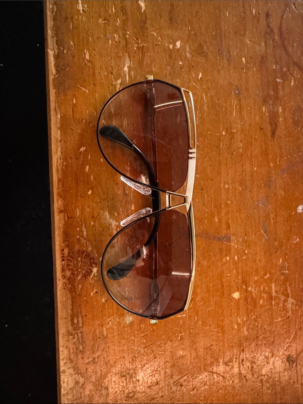 Cazal Mod. 954Gold Brown Lens Women’s Aviator Sunglasses